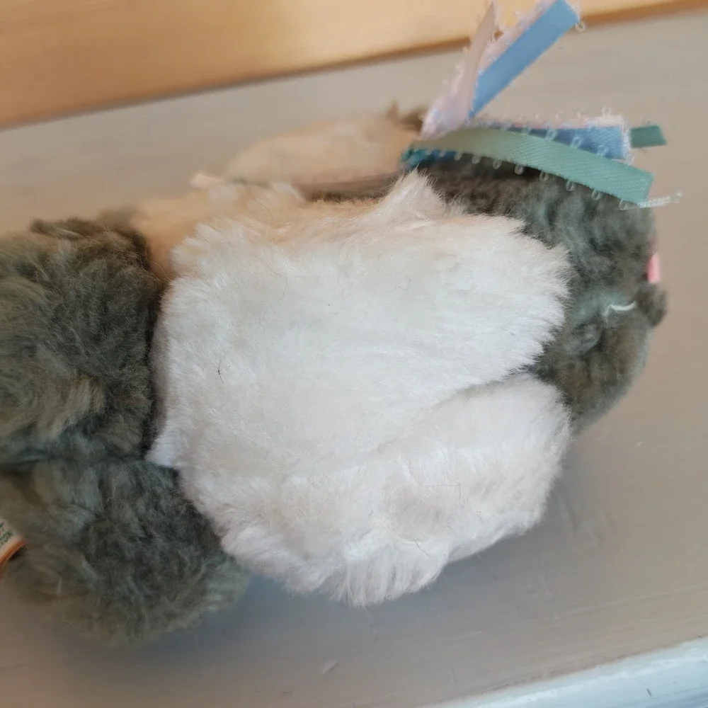 Bunny Rabbit Hare Plush Stuffed Animal Dakin Easter Gray White‎ Vintage Korea E3